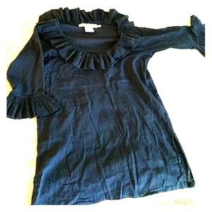 Navy Blue 100% Cotton Gretchen Scott Tunic